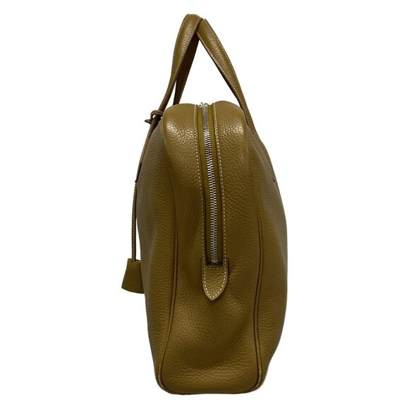 Auth HERMES Victoria 2 12H - Khaki Taurillon Clemence Square Q Business Bag - Picture 6 of 16